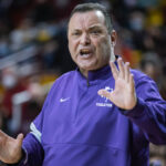 Billy Gillispie coaches during a game.
