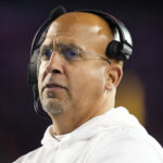 Penn State coach James Franklin during a football game.