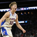 Thomas Haugh celebrates.