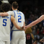 Duke's Tyrese Proctor, Cooper Flagg and Kon Knueppel.