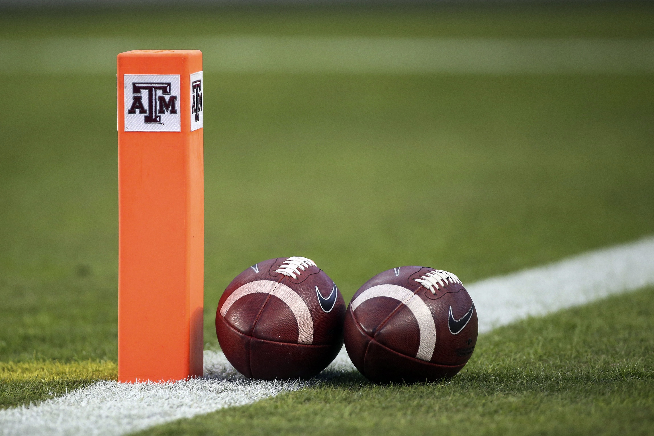 Footballs Texas A&M logo.